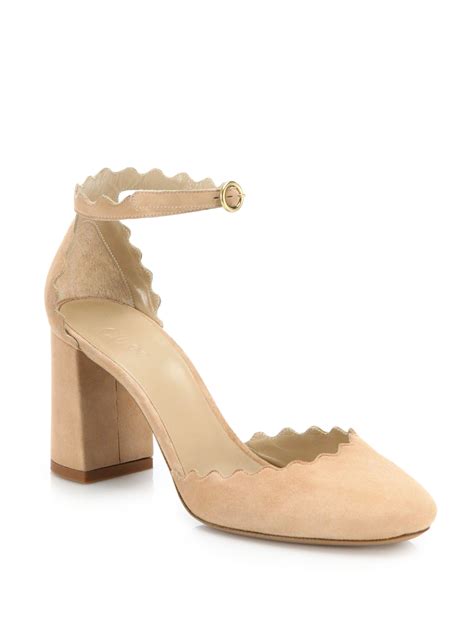 chloe heels|chloe scalloped heels.